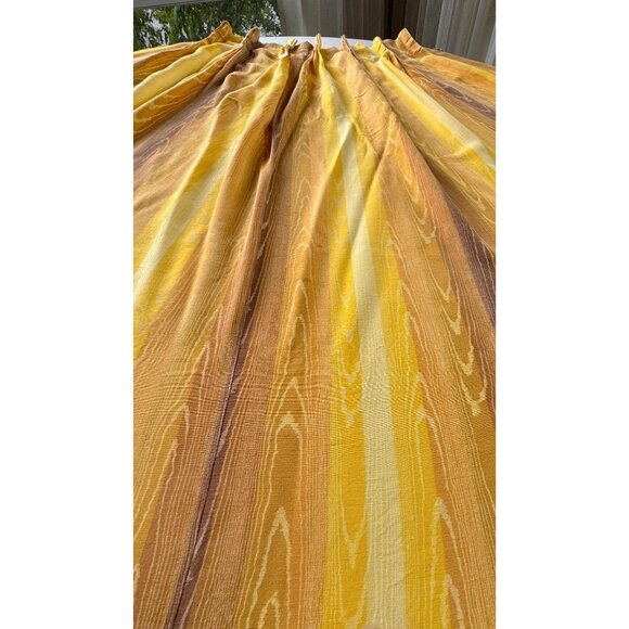 Vintage 60s curtain, orange, brown, yellow abstract bark print, Fiberglass panel - Picture 5 of 10